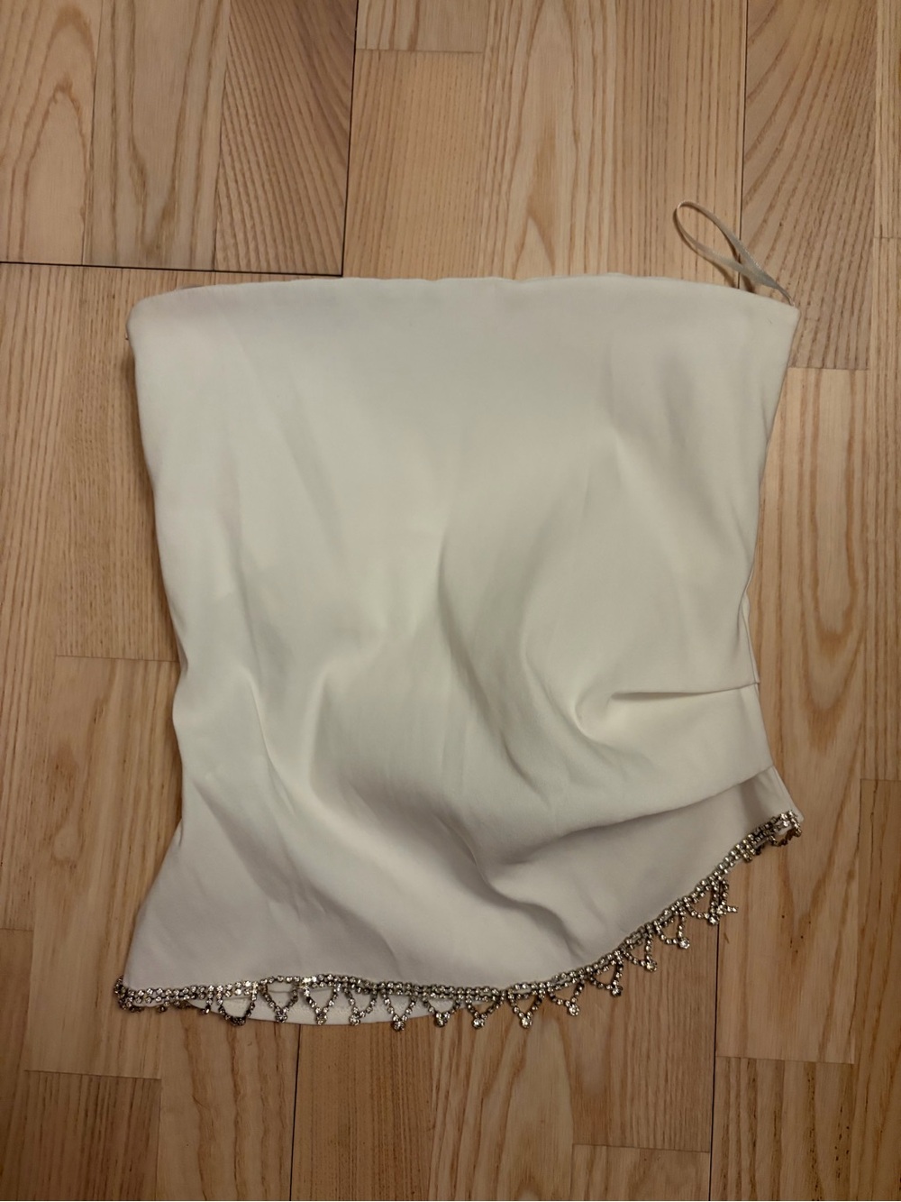 Zara Cream Beaded Hem Camisole